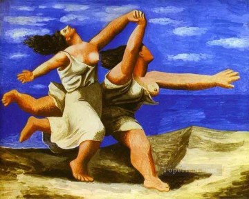 Pablo Picasso Painting - Mujeres corriendo en la playa 1922 cubista Pablo Picasso